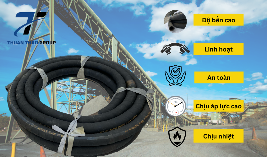 Ưu điểm của ống cao su bố vải phi 220mm