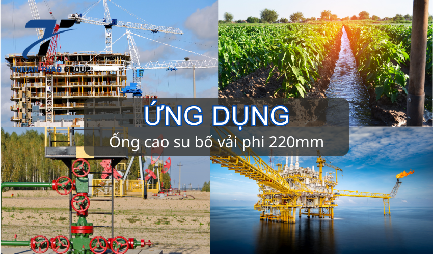 ứng dụng của ống cao su bố vải 220mmm